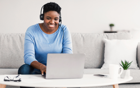 Lady on a laptop